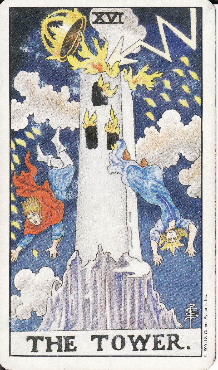 Each of the modern chapters in the CHoHW trilogy are named for a tarot card. The next to last chapter of PART 3: DELUGE is named for The Tower, associated with disaster and sudden changes of fortune.